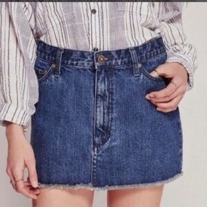 Free People Beat of the Music Denim Mini Skirt